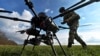 A Ukrainian soldier checks a connection with a drone before flying near a front line. (file photo)