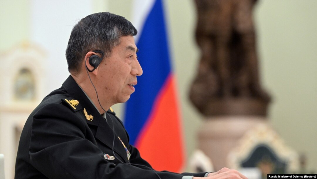 Li Shangfu u posjeti ruskom predsjedniku Vladimiru Putinu u Moskvi, 16. aprila 2023.