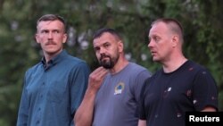 Вернувшиеся из Стамбула защитники «Азовстали», Львов, 8 июля 2023 года