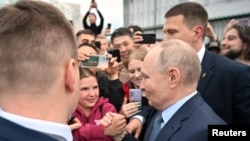 Russian President Vladimir Putin in Yakutsk on June 18.