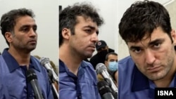 از راست: مجید کاظمی، صالح میرهاشمی، سعید یعقوبی، متهمان محکوم به اعدام پرونده «خانه‌اصفهان»