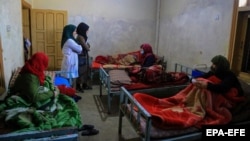 Afghan women addicted to drugs receive treatment at a center dedicated to treating women and children in Kabul. (file photo)