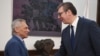 Ruski ambasador Aleksandar Bocan-Harčenko sa predsednikom Srbije Aleksandrom Vučićem, 24. oktobar 2022.