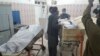 Dead bodies believed to be that of the Taliban leader Mullah Akthar Mohammad Mansur his driver in a hospital in Quetta, the capital of Pakistan's Balochistan province. 
