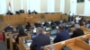 The Tajik parliament in session in Dushanbe on September 6