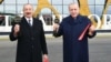 Թուրքիայի և Ադրբեջանի նախագահներ Ռեջեփ Էրդողանն ու Իլհամ Ալիևը Ֆիզուլիի օդանավակայանի բացման արարողության ժամանակ, 26-ը հոկտեմբերի, 2022թ. 