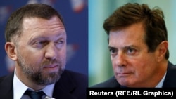 Paul Manafort (right), U.S. President Donald Trump's former campaign chairman, and Russian billionaire Oleg Deripaska (combo photo)