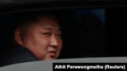 Kim Jong Un la sosirea la gara Dong Dang la frontiera dintre Vietnam și China, 26 februarie 2019