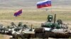 Армянские и российские подразделения во время совместных военных учений (архив)