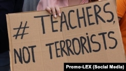 Protestul contra extrădării profesorilor turci, 2018.