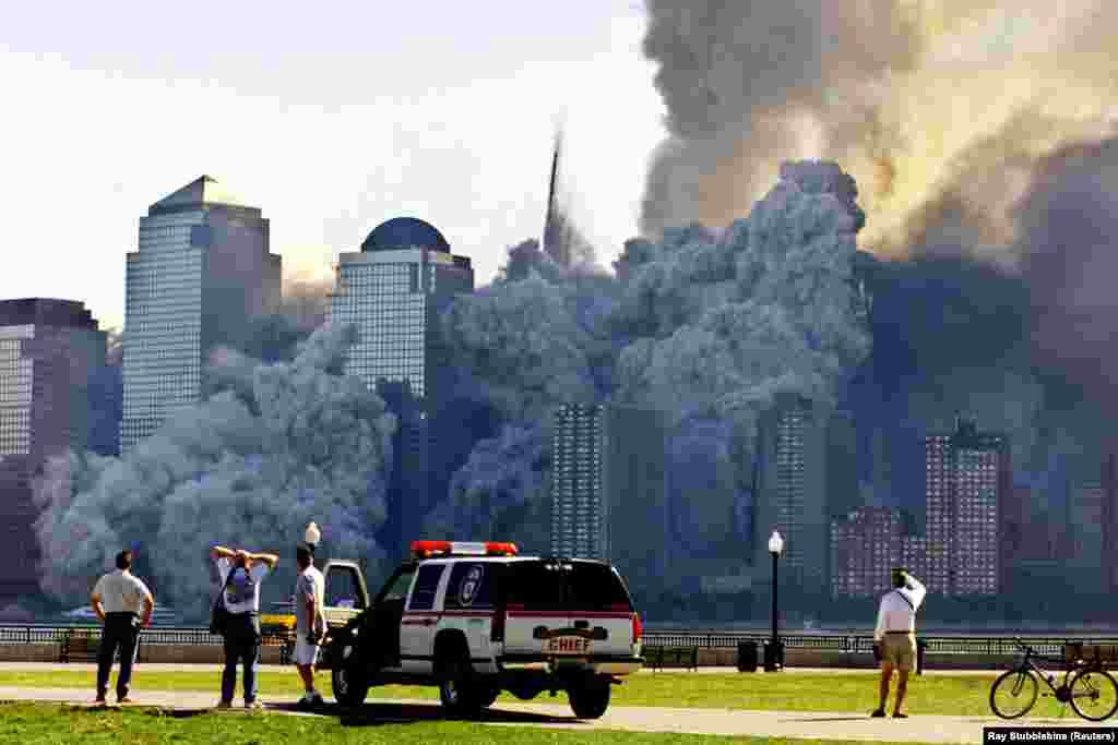 The September 11 terror attacks in New York (pictured), Washington, D.C., and Pennsylvania in 2001 gave renewed urgency to the hunt for Saudi terrorist leader Osama bin Laden. The search had begun in the 1990s.