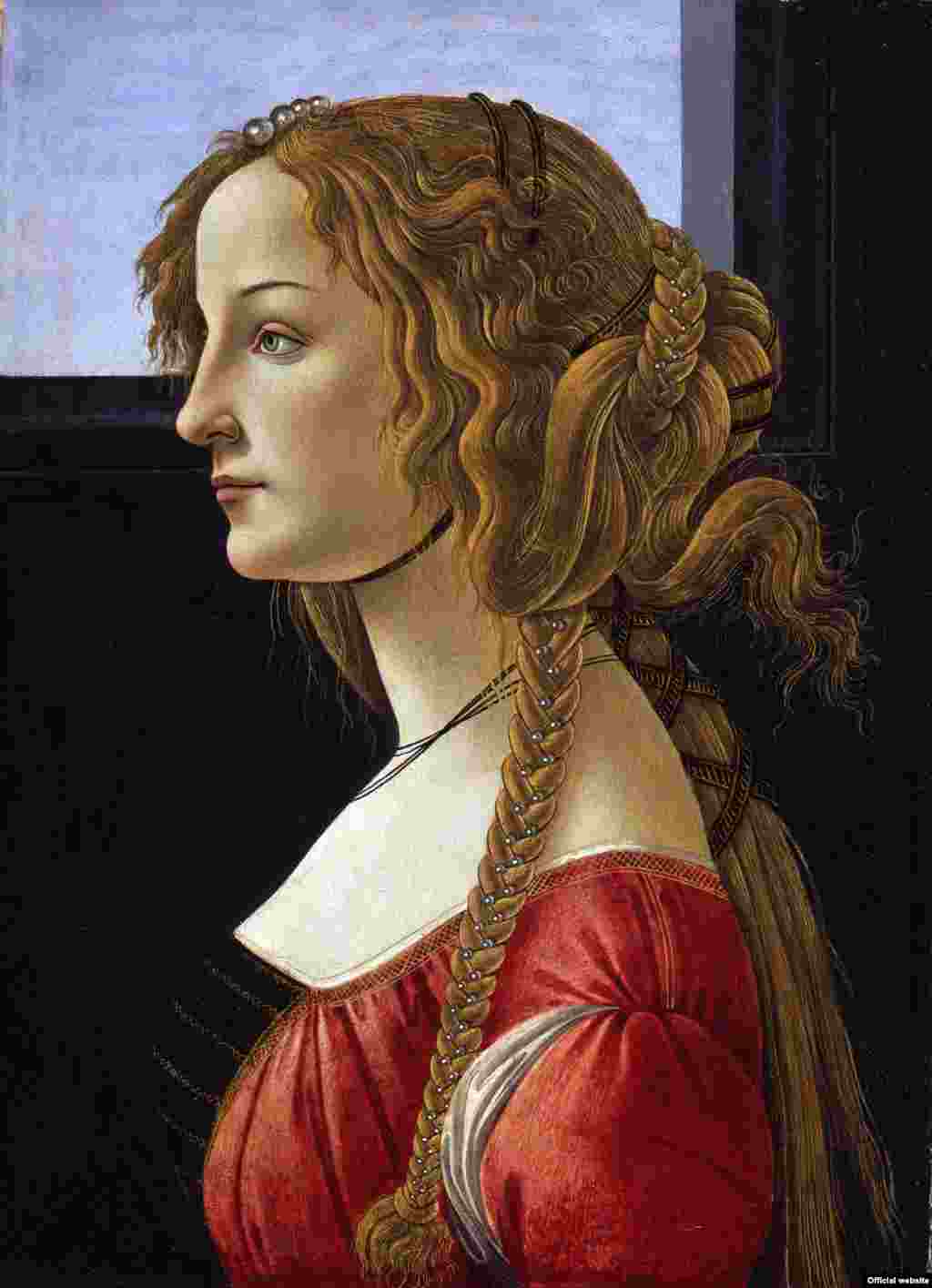 Sandro Botticelli Profil Portret al unei tinere (Simonetta Vespucci?), c. 1476 Berlin, National Museums in Berlin, Gemäldegalerie © National Museums in Berlin, Jörg P. Anders (photo: Bode Musem press service courtesy)