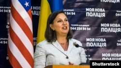 Заступник держсекретаря США Вікторія Нуланд. Київ, 16 травня 2015 року