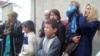 Tajikistan - Some residents of Dushanbe protested against destroying their houses at President Palace, Dushanbe, 15Apr2008