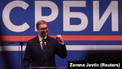 Predsednik Srbije Aleksandar Vučić, 12. april 2025.