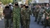 Ukrainian prisoners are paraded by pro-Russian separatists on Ukrainian Independence Day in the eastern city of Donetsk on August 24.