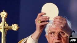 Pope Benedict XVI presided over a Celebration of Mass in Bellahouston Park, Glasgow, in Scotland on the first day of his visit.