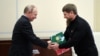 Очільник Росії Володимир Путін (ліворуч) і керівник Чечні Рамзан Кадиров. Резиденція біля Москви, 15 червня 2018 року