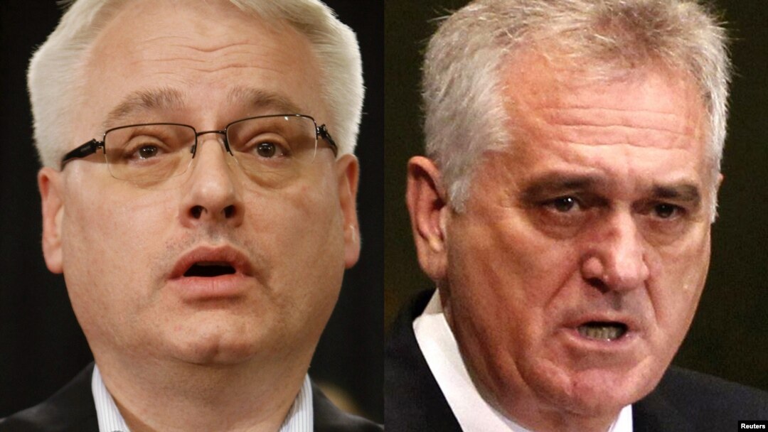 Croatia/Serbia -- A combo photo of Presidents Ivo Josipovic (L) and Tomislav Nikolic