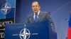 Russian Foreign Minister Sergei Lavrov gives a press conference following a meeting of NATO ministers at the alliance's headquarters in Brussels in December 2013.