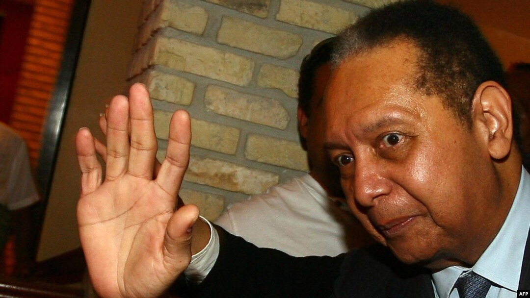 Haiti -- Former dictator Jean-Claude "Baby Doc" Duvalier arrives at the Caribe Hotel in Port-au-Prince, 16Jan2011