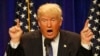 Republican presidential candidate Donald J. Trump speaks at the Saint Andelm College New Hampshire Institute of Politics in Manchester, New Hampshire on June 13.