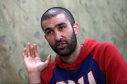 Abdulahad Nazarov is seen in his interview with Reuters in April 2019.
