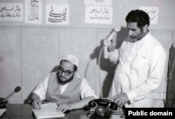 In his autobiography, Ayatollah Sadegh Khalkhali (seated) said he felt no remorse for sending hundreds of people to their deaths.