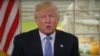 Donald Trump vorbind în mesajul video transmis luni