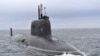 The Kazan, a Russian Yasen-class nuclear submarine, arrives at its base in Murmansk region (file photo)