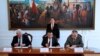 "Мамлекеттүүлүктү бекемдөө үчүн" коалициясына кирүү үчүн кол коюу учуру. 31-март, 2014-жыл