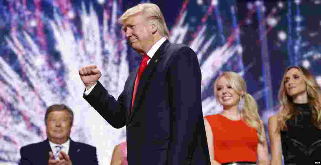 Trump accepted his party's nomination for president at the Republican National Convention in Cleveland, Ohio on July 21, 2016.