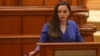Anamaria Gavrilă la prima ședință a Camerei Deputaților de după alegerile parlamentare, la Palatul Parlamentului din București, 20 decembrie 2024. Ea se află la al doilea mandat de deputat.
