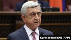 Former Armenian President Serzh Sarkisian (a file photo)