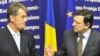 Еврокомиссиянын президенти Мануэл Бароссо Украинанын президенти Виктор Ющенко менен, Брюссел, 18-март, 2009-ж. 