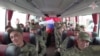 Российские военные, возвращающиеся домой