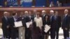 Вручення премії імені Вацлава азербайджанському правозахисникові Анару Маммадлі, Страсбург, 29 вересня 2014 року