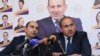 Armenia - Nikol Pashinian (R) and Edmon Marukian, leaders of the opposition Yelk alliance, hold a news conference in Yerevan, 8May2017.